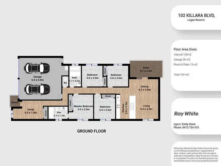 Floorplan of Homely house listing, 102 Killara Boulevard, Logan Reserve QLD 4133