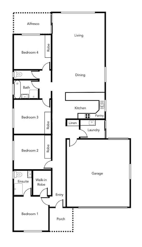 Floorplan of Homely house listing, 58 Churchill Avenue, Ararat VIC 3377