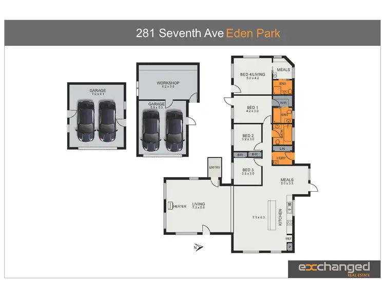 Floorplan of Homely house listing, 281 Seventh Ave, Eden Park VIC 3757