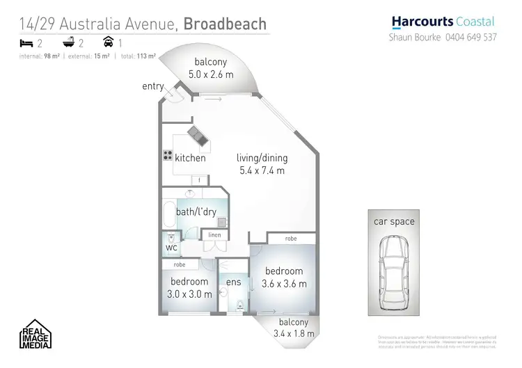 Floorplan of Homely apartment listing, 14/29 Australia Avenue, Broadbeach QLD 4218