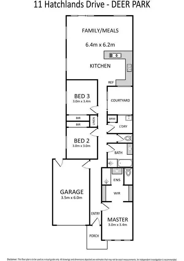 Floorplan of Homely house listing, 11 Hatchlands Drive, Deer Park VIC 3023