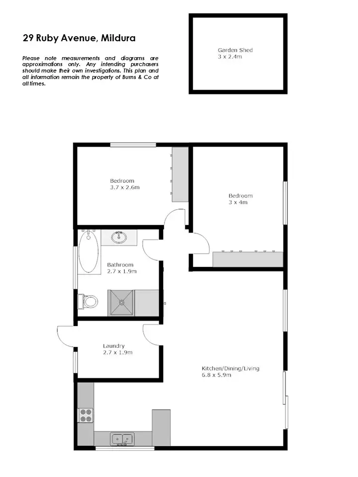 Floorplan of Homely house listing, 29 Ruby Avenue, Mildura VIC 3500