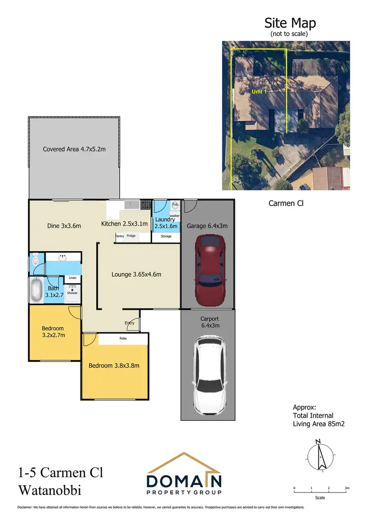 Floorplan of Homely villa listing, 1/5 Carmen Close, Watanobbi NSW 2259