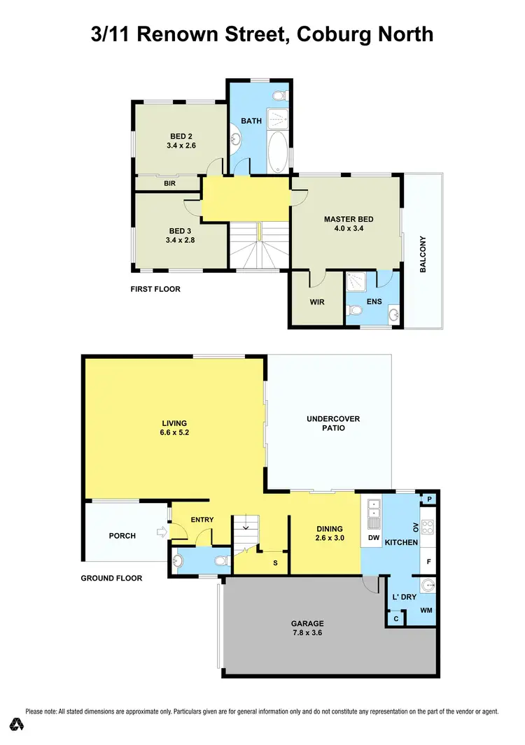 Floorplan of Homely townhouse listing, 3/11 Renown Street, Coburg North VIC 3058