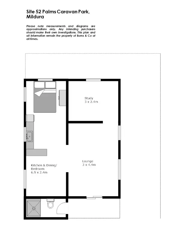 Floorplan of Homely house listing, Site 52 Palms Caravan Park, Mildura VIC 3500