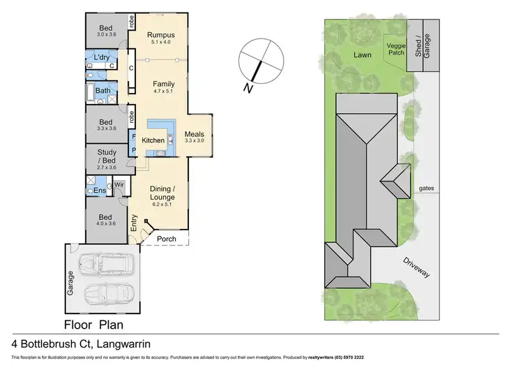 Floorplan of Homely house listing, 4 Bottlebrush Court, Langwarrin VIC 3910