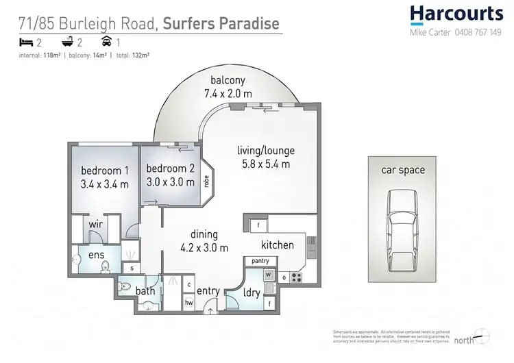 Floorplan of Homely apartment listing, 71/85 Old Burleigh Road, Surfers Paradise QLD 4217