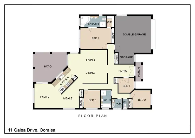 Floorplan of Homely house listing, 11 Galea Drive, Ooralea QLD 4740