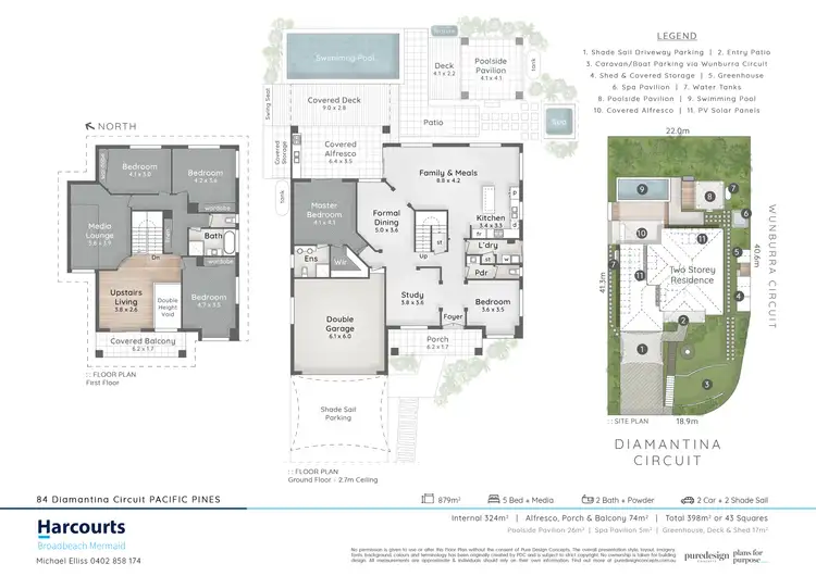 Floorplan of Homely house listing, 84 Diamantina Circuit, Pacific Pines QLD 4211