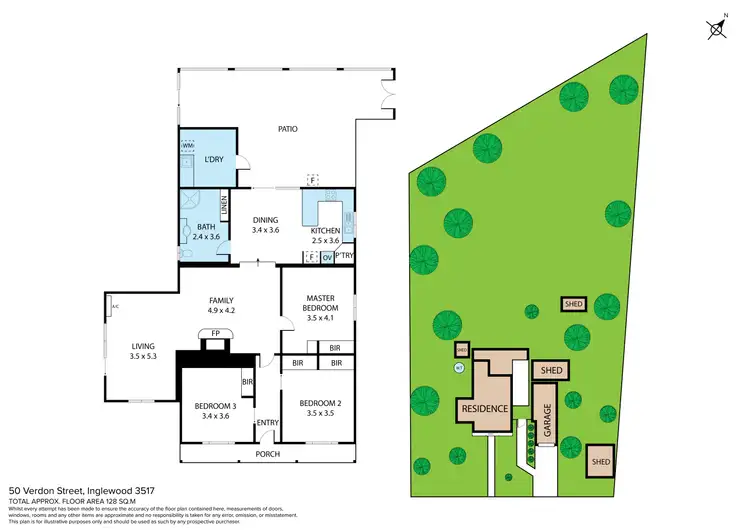 Floorplan of Homely house listing, 50 Verdon Street, Inglewood VIC 3517