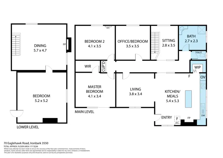 Floorplan of Homely house listing, 72 Eaglehawk Road, Ironbark VIC 3550