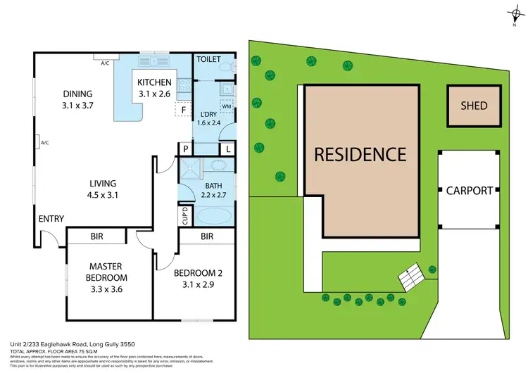 Floorplan of Homely unit listing, 3/233 Eaglehawk Road, Eaglehawk VIC 3556