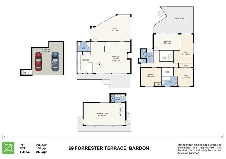 Floorplan of Homely house listing, 69 Forrester Terrace, Bardon QLD 4065