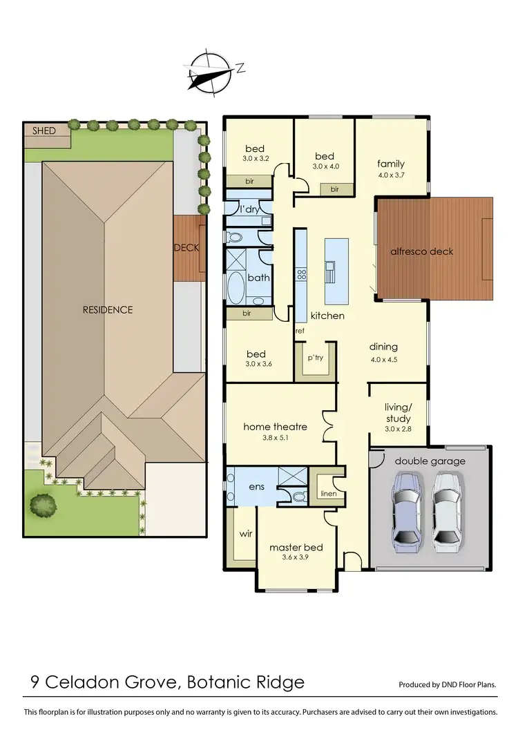 Floorplan of Homely house listing, 9 Celadon Grove, Botanic Ridge VIC 3977