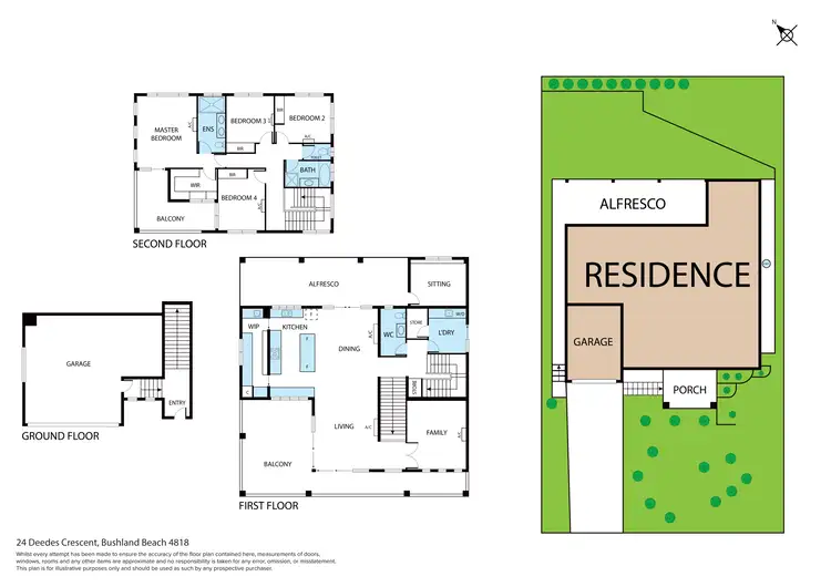 Floorplan of Homely house listing, 24 Deedes Crescent, Bushland Beach QLD 4818