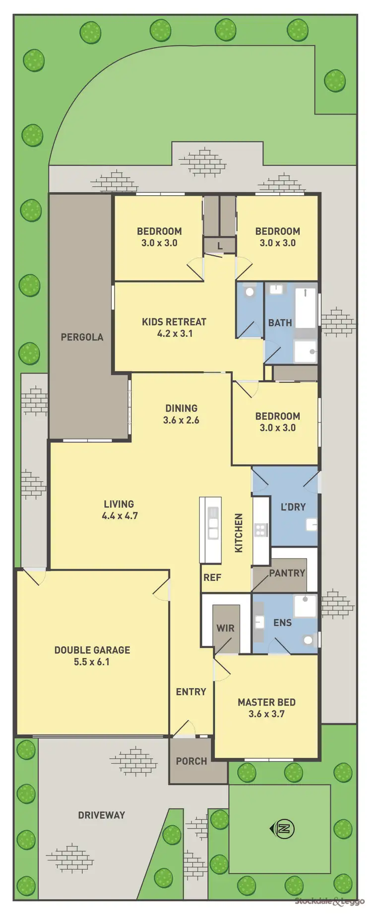 Floorplan of Homely house listing, 13 Sundew Place, Greenvale VIC 3059