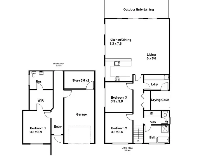 Floorplan of Homely house listing, 6a McEwen Drive, Loxton SA 5333