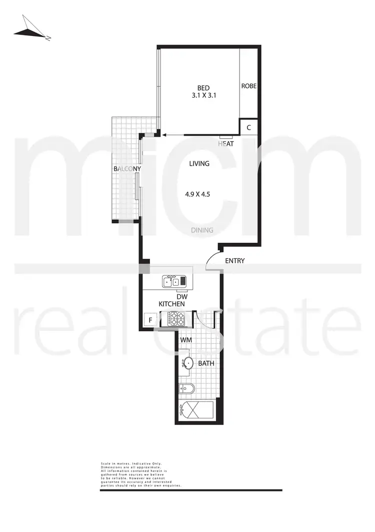 Floorplan of Homely apartment listing, 2003/668 Bourke Street, Melbourne VIC 3000
