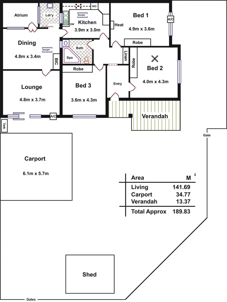 Floorplan of Homely house listing, 117a Eighth Avenue (Cnr Werrina Ave), Joslin SA 5070