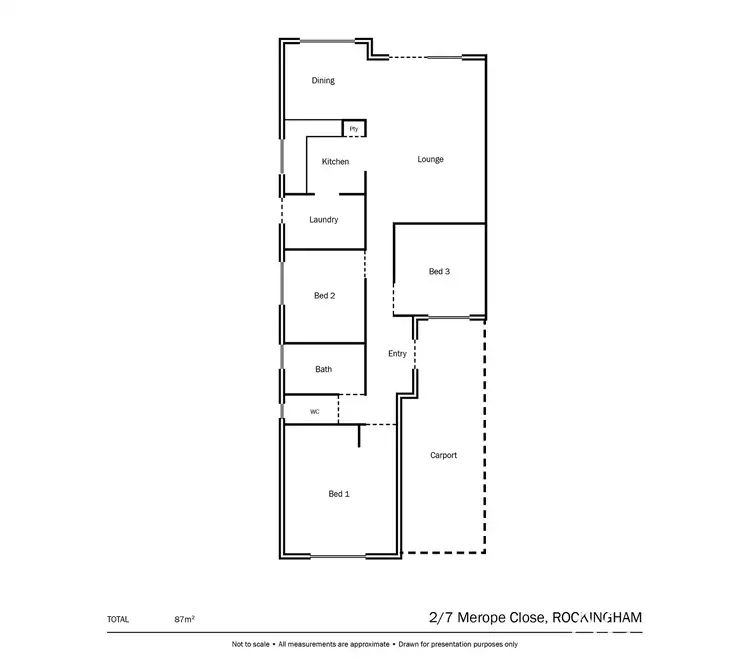 Floorplan of Homely unit listing, 2/7 Merope Close, Rockingham WA 6168
