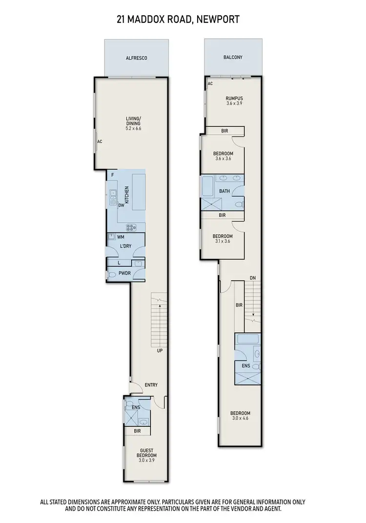 Floorplan of Homely townhouse listing, 1/21 Maddox Road, Newport VIC 3015