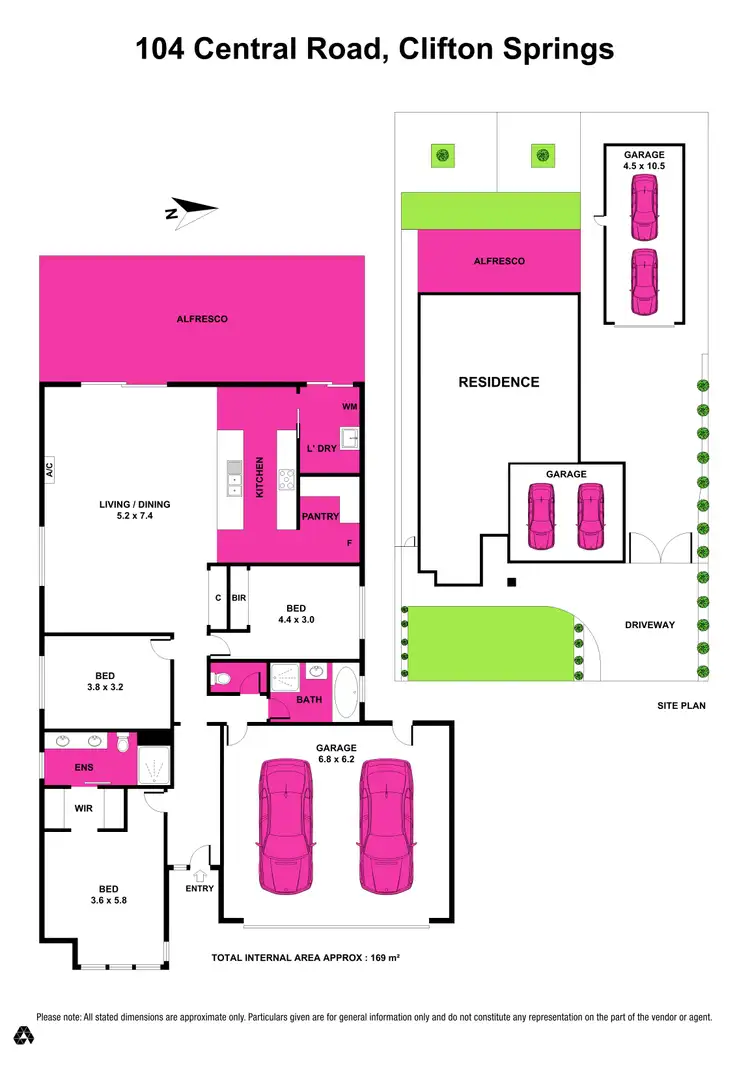 Floorplan of Homely house listing, 104 Central Road, Clifton Springs VIC 3222