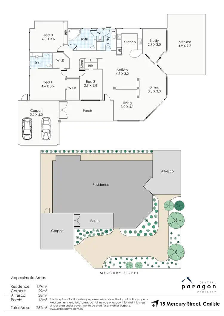 Floorplan of Homely house listing, 15 Mercury Street, Carlisle WA 6101