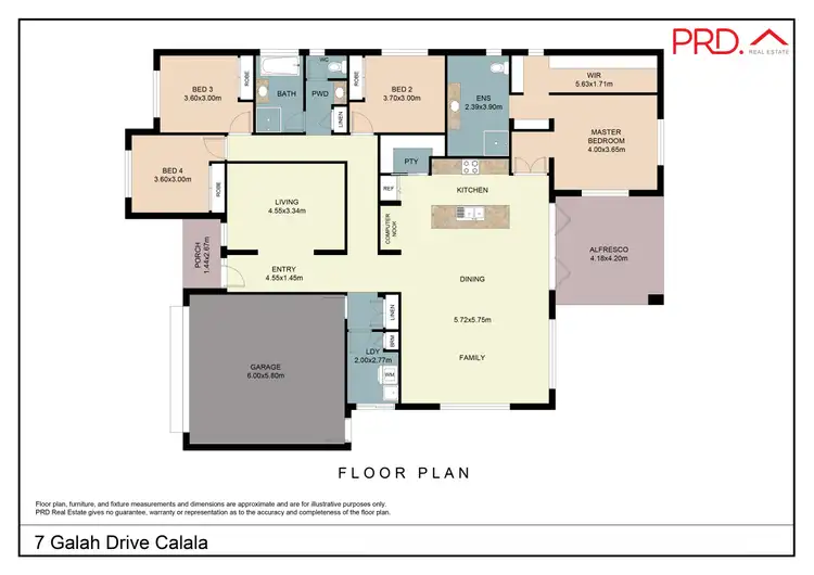 Floorplan of Homely house listing, 7 Galah Drive, Tamworth NSW 2340