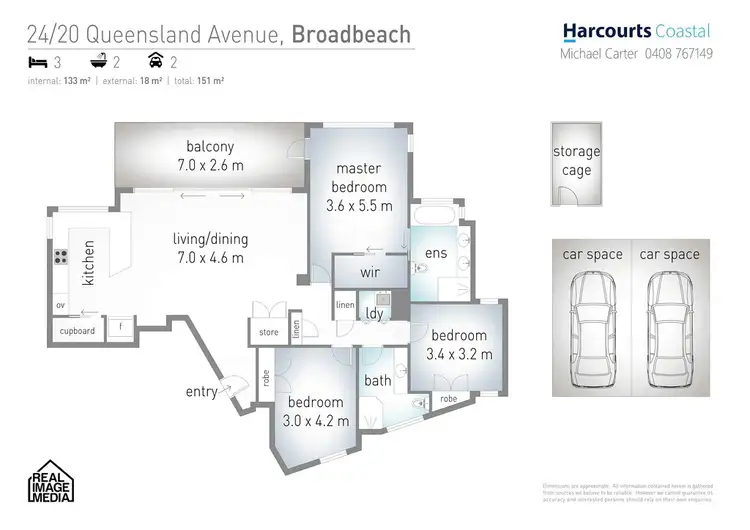 Floorplan of Homely unit listing, 24/20 Queensland Avenue, Broadbeach QLD 4218