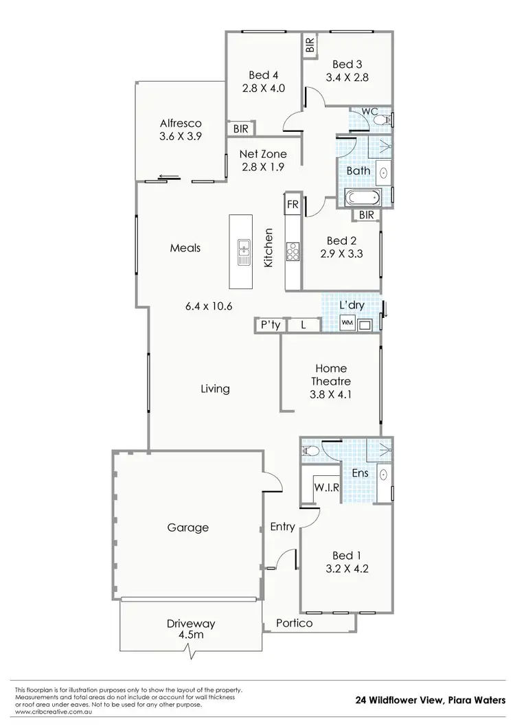 Floorplan of Homely house listing, 24 Wildflower View, Piara Waters WA 6112
