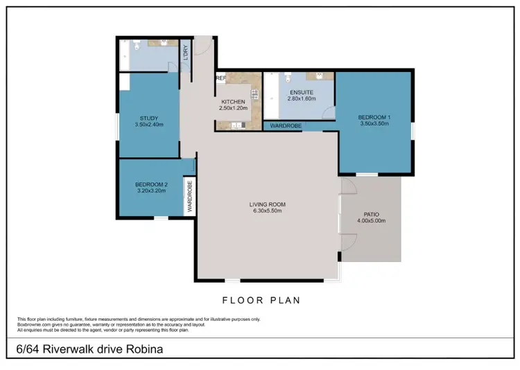 Floorplan of Homely apartment listing, 6/64 Riverwalk Avenue, Robina QLD 4226