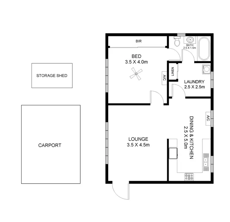 Floorplan of Homely unit listing, 4/44 Elston Street, Brooklyn Park SA 5032