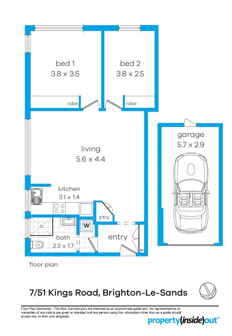 Floorplan of Homely unit listing, 7/51 Kings Rd, Brighton-Le-Sands NSW 2216