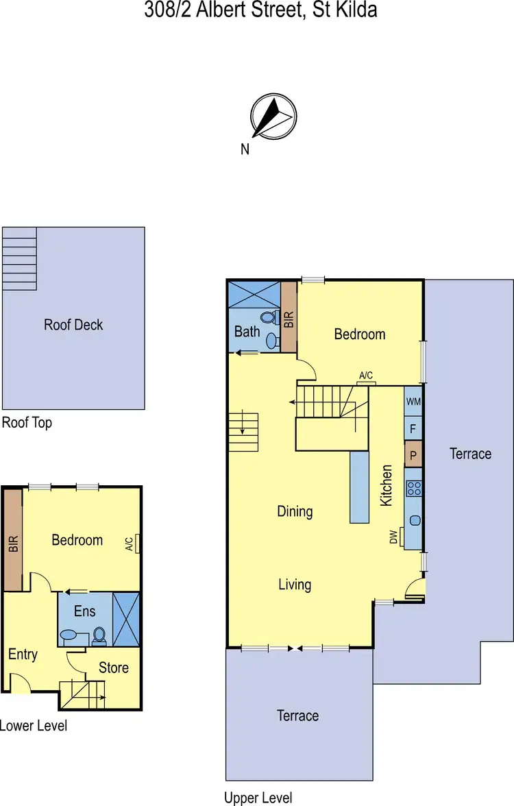Floorplan of Homely apartment listing, 308/2 Albert Street, St Kilda VIC 3182