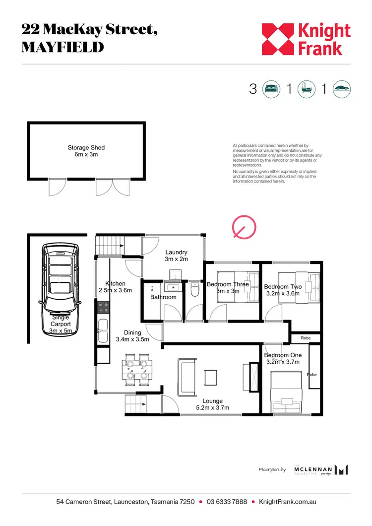 Floorplan of Homely house listing, 22 Mackay Street, Mayfield TAS 7248