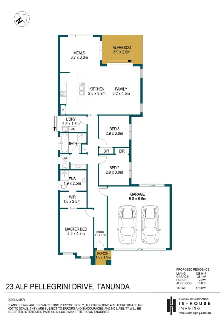 Floorplan of Homely house listing, 23 Alf Pellegrini Drive, Tanunda SA 5352