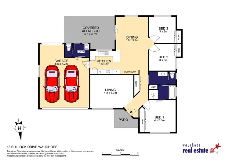 Floorplan of Homely house listing, 13 Bullock Drive, Wauchope NSW 2446