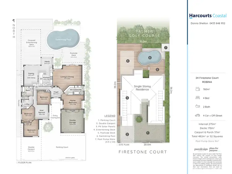 Floorplan of Homely house listing, 24 Firestone Court, Robina QLD 4226
