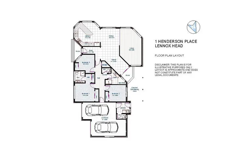 Floorplan of Homely house listing, 1 Henderson Place, Lennox Head NSW 2478