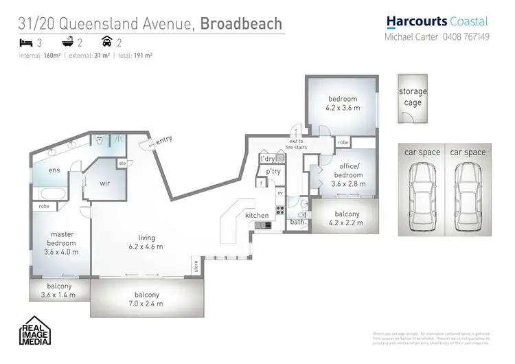 Floorplan of Homely apartment listing, 31/20 Queensland Avenue, Broadbeach QLD 4218