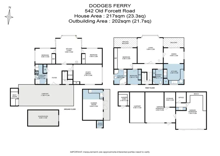 Floorplan of Homely house listing, 542 Old Forcett Road, Dodges Ferry TAS 7173