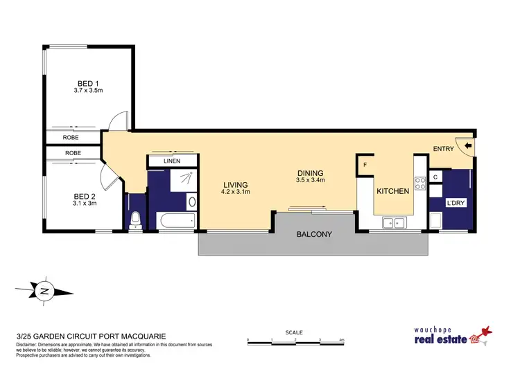 Floorplan of Homely unit listing, 3/25 Garden Crescent, Port Macquarie NSW 2444