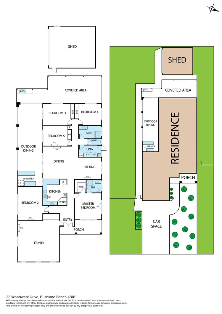 Floorplan of Homely house listing, 23 Woodwark Drive, Bushland Beach QLD 4818