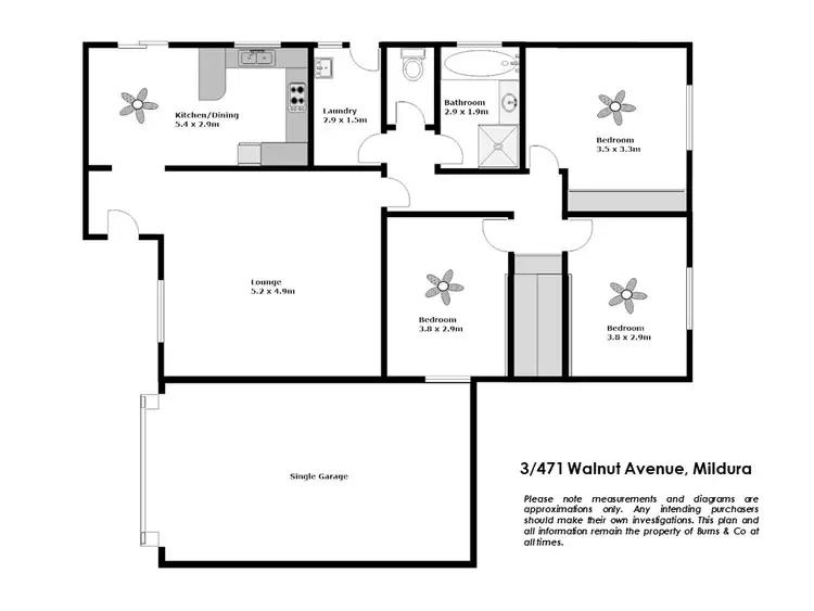 Floorplan of Homely house listing, 3/471 Walnut Avenue, Mildura VIC 3500