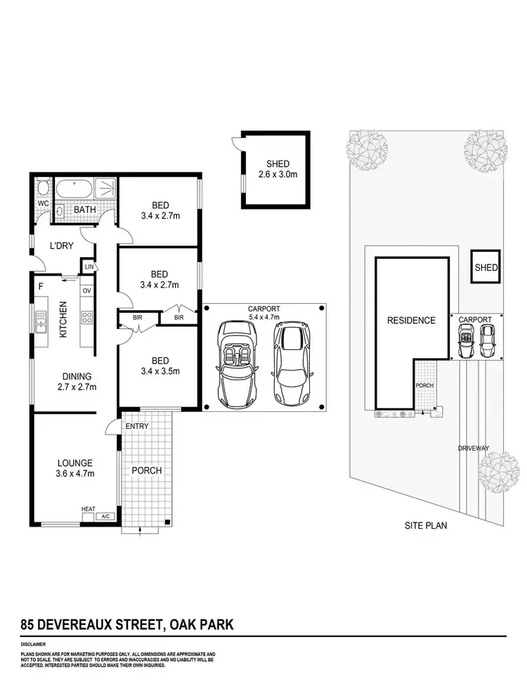 Floorplan of Homely house listing, 85 Devereaux Street, Oak Park VIC 3046