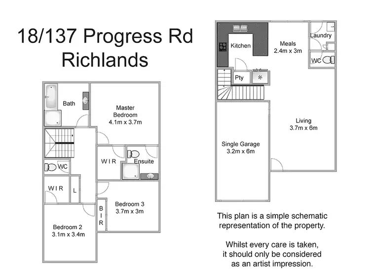 Floorplan of Homely townhouse listing, 18/137 Progress Road, Richlands QLD 4077