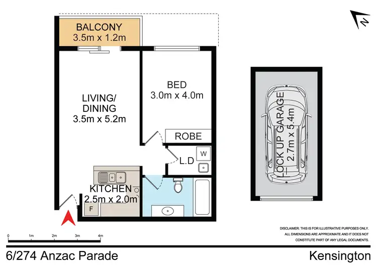 Floorplan of Homely unit listing, 6/274 Anzac Parade, Kensington NSW 2033