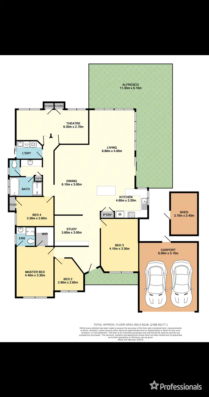 Floorplan of Homely house listing, 4 Royal Palm Drive, Warnbro WA 6169