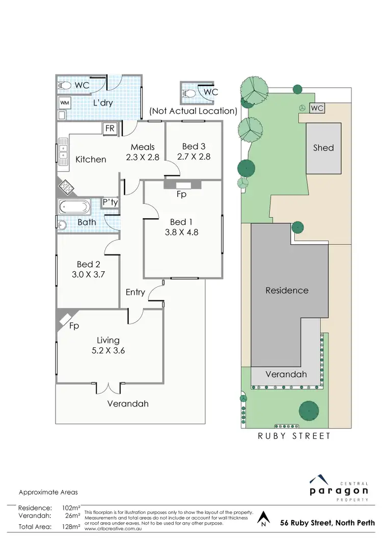 Floorplan of Homely house listing, 56 Ruby Street, North Perth WA 6006