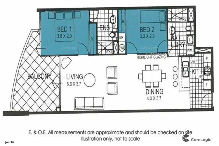 Floorplan of Homely apartment listing, 22/132 Terrace Road, Perth WA 6000